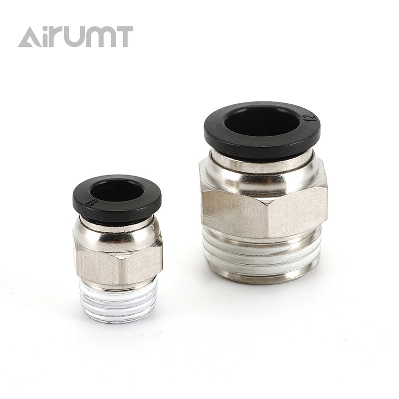 HOT AIRUMT PC Straight NPT/BSPT/G Thread  Push in fitting  Plastic air tube Connector Pneumatic Fittings PUSH TO CONNECT FITTING