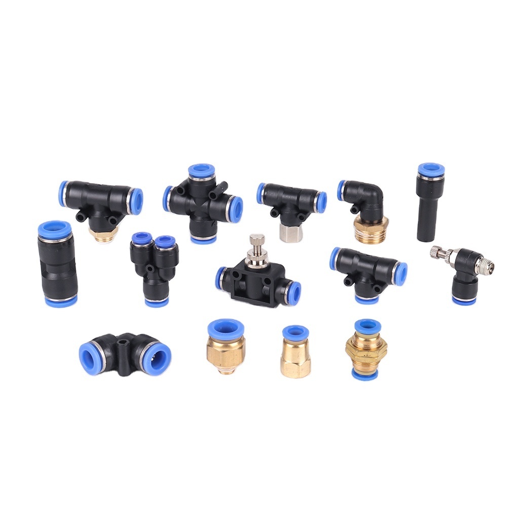 HOT AIRUMT PC Straight NPT/BSPT/G Thread  Push in fitting  Plastic air tube Connector Pneumatic Fittings PUSH TO CONNECT FITTING