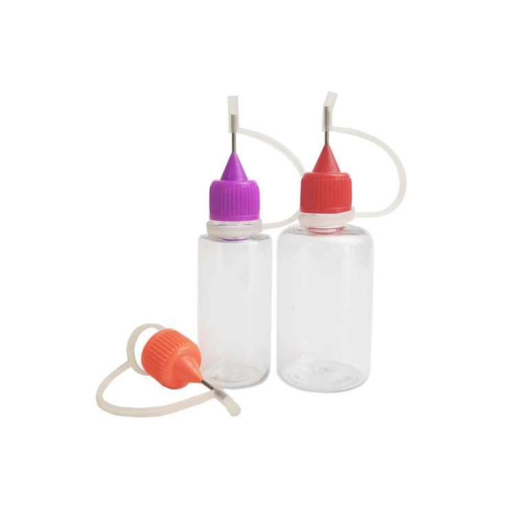 Free samples Transparent 5ml 8ml 10ml Mini Needle Tip Applicator Painting Glue Dropper Bottle PET Plastic Bottle