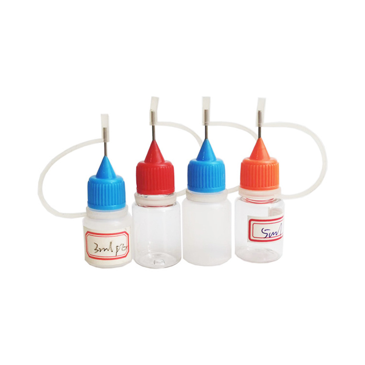 Free samples Transparent 5ml 8ml 10ml Mini Needle Tip Applicator Painting Glue Dropper Bottle PET Plastic Bottle