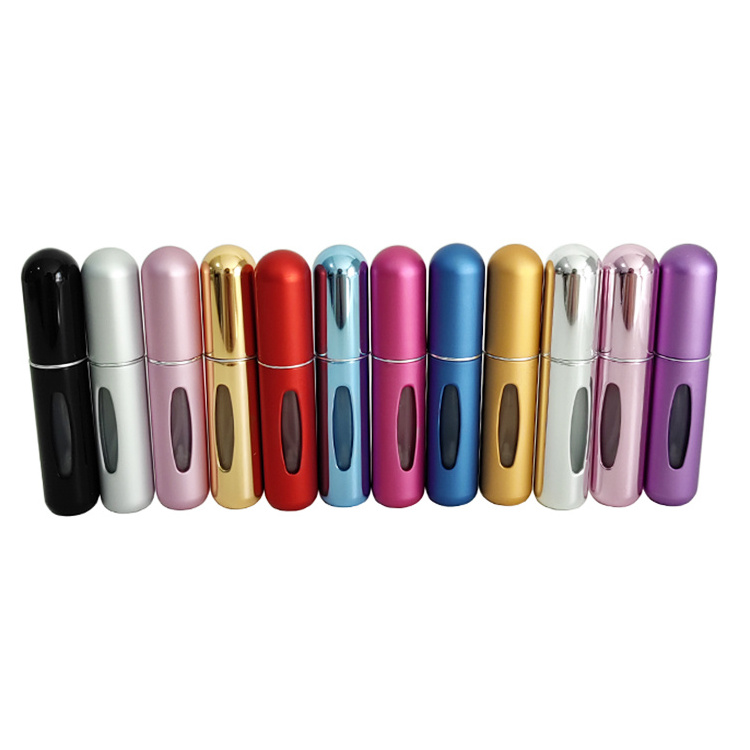 5ML 8ML Colorful Mini Rainbow Empty Pen Glass Perfume Atomizer Pocket Spray Bottle