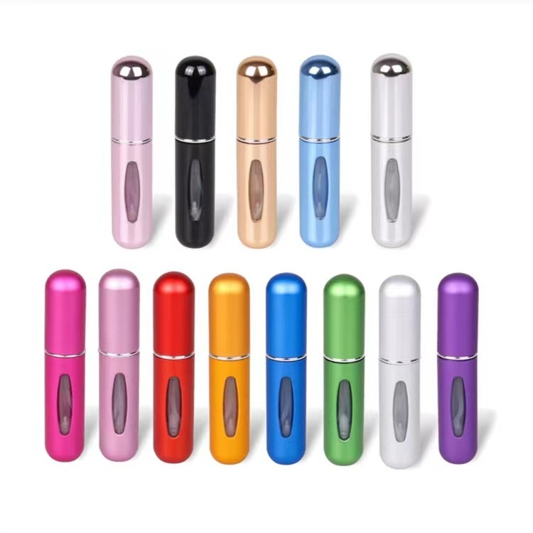 5ML 8ML Colorful Mini Rainbow Empty Pen Glass Perfume Atomizer Pocket Spray Bottle