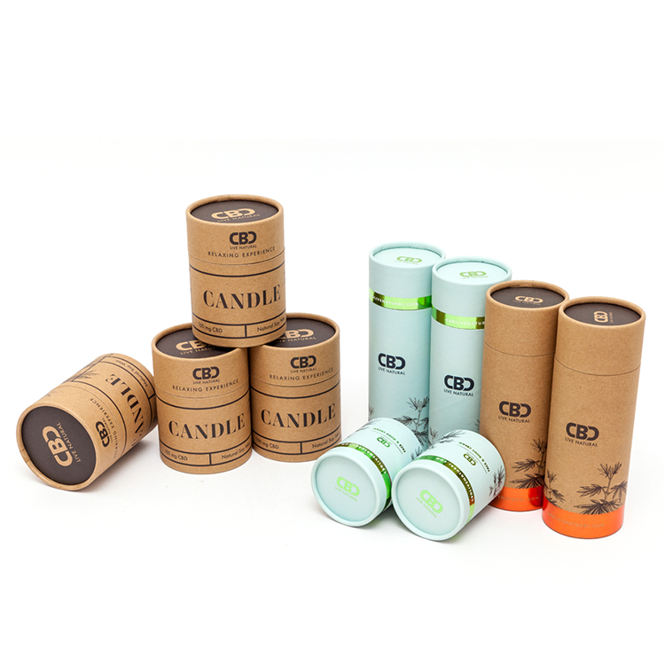 recycled paper tube for 30ml essential oil glass dropper bottle cosmetic packaging