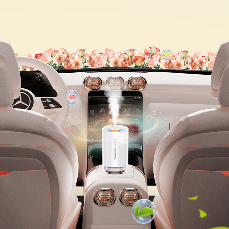 Newest Starry Top Intelligent Sprayer Aromatherapy Ambiance Light White Car Perfume Deodorant For Car