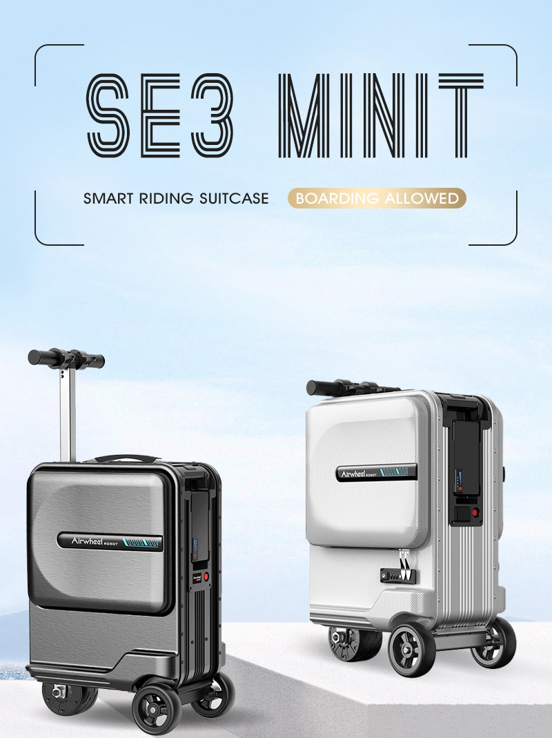 Airwheel SE3mini 20 inch carry on hard shell travel luggage small luggage with wheels Removable Power Bank Battery suitcase