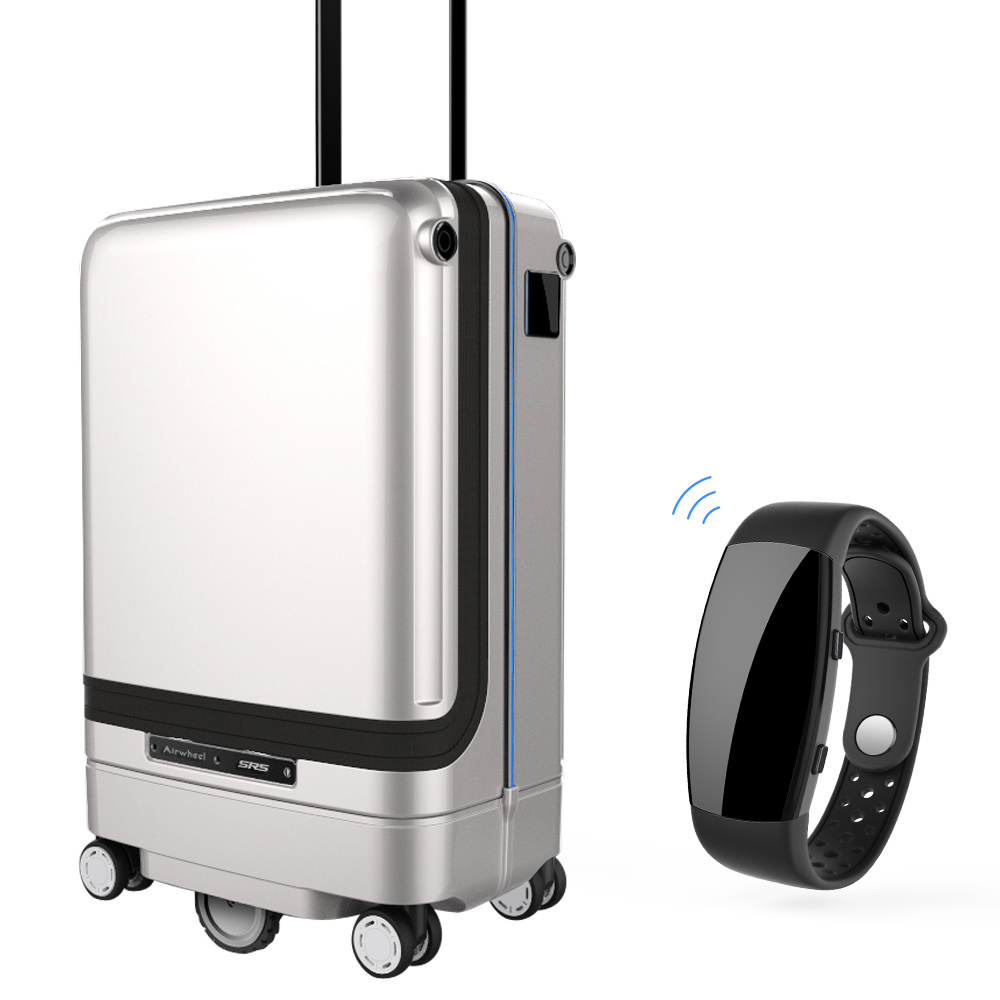 Airwheel Carry On Scooter Hard Suit Case Trolley Travel smart Suitcase Luggage With Usb Charging and LED light