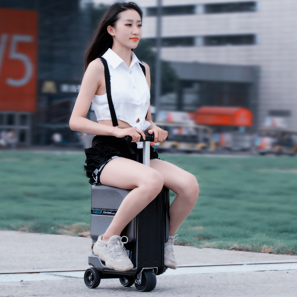 Airwheel SE3mini 20 inch carry on hard shell travel luggage small luggage with wheels Removable Power Bank Battery suitcase