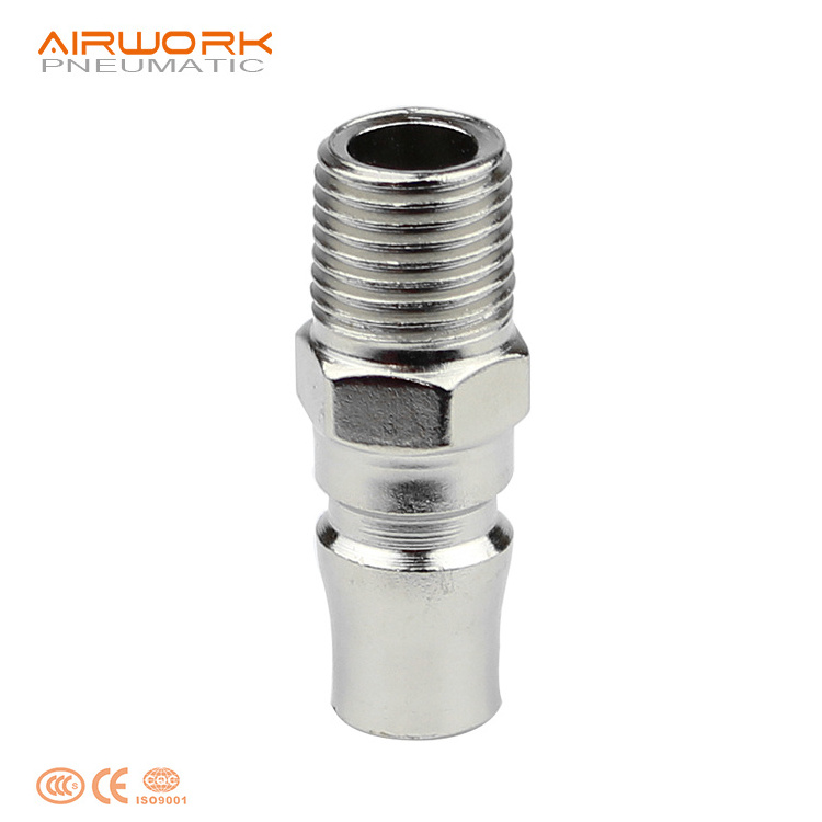 PM pneumatic mechanical male threaded straight steel pipe quick coupling pipe joints