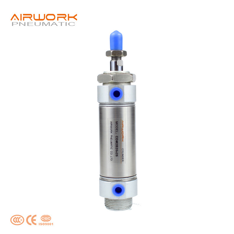 CM2 Stainless Steel 13mm bore Small Mini micro Round pneumatic piston 25 mm stroke Air Cylinder