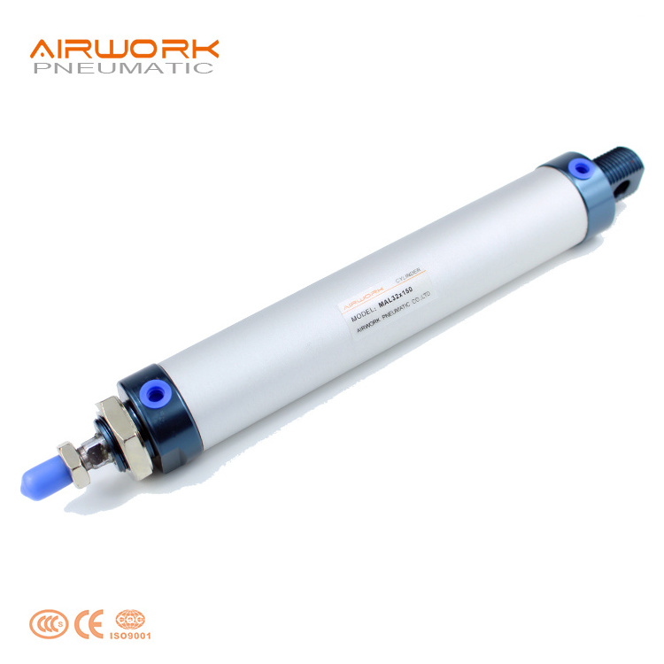 MAL high pressure aluminium alloy pneumatic round air cylinder