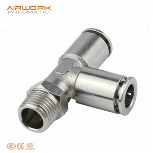 PD 1/2" bsp one touch quick connect 3/8 quick connect pneumatic brass hose connector mechanical pipe fittings tee