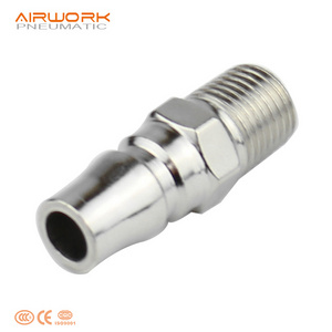 PM pneumatic mechanical male threaded straight steel pipe quick coupling pipe joints