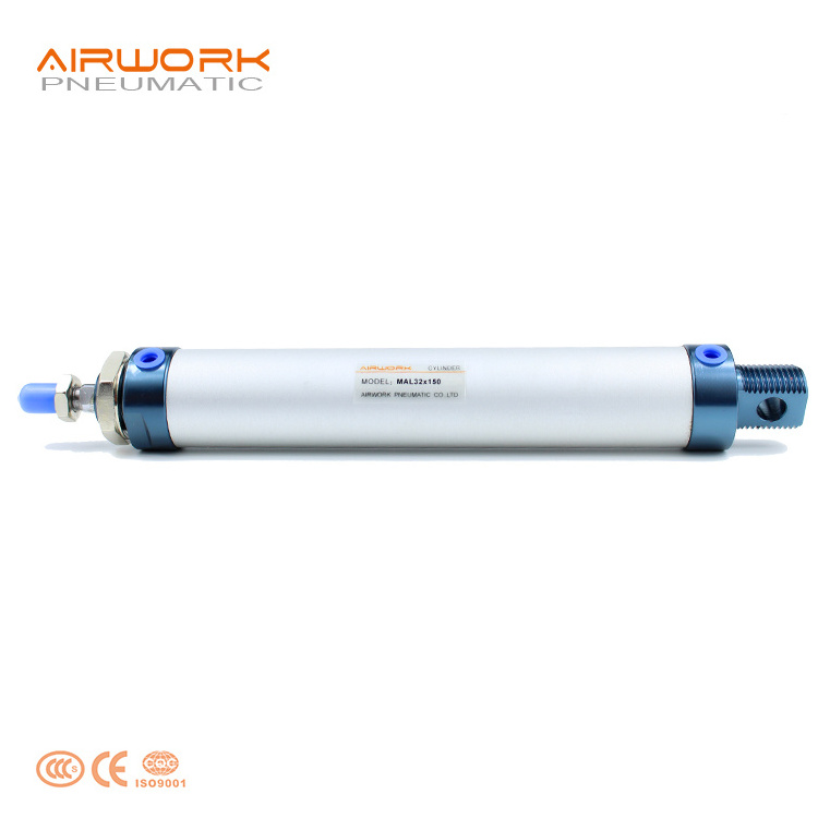 MAL high pressure aluminium alloy pneumatic round air cylinder