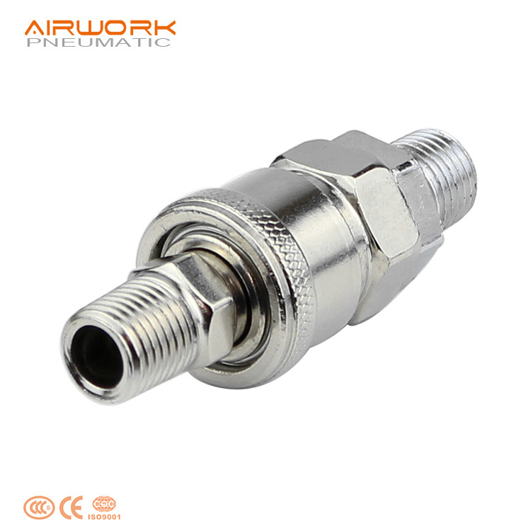 PM pneumatic mechanical male threaded straight steel pipe quick coupling pipe joints