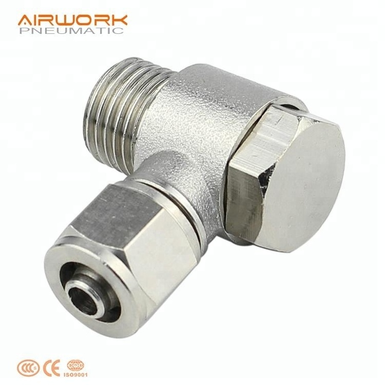 PH 3/4 thread brass air oil and gas pipe hose rotating swivel connector fitting