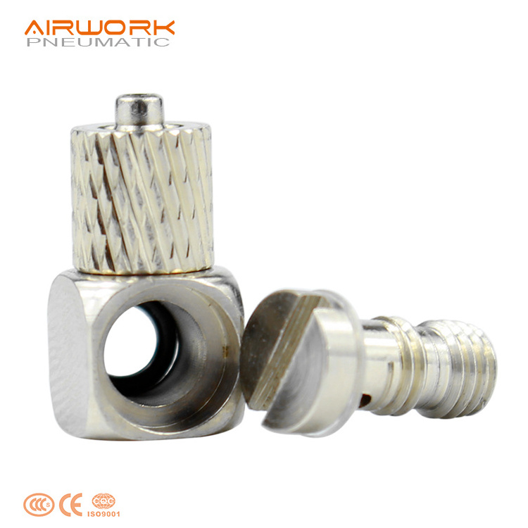 mini micro small Metal Pneumatic Joint fitting male elbow air push in fitting