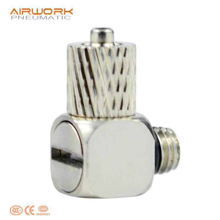 mini micro small Metal Pneumatic Joint fitting male elbow air push in fitting