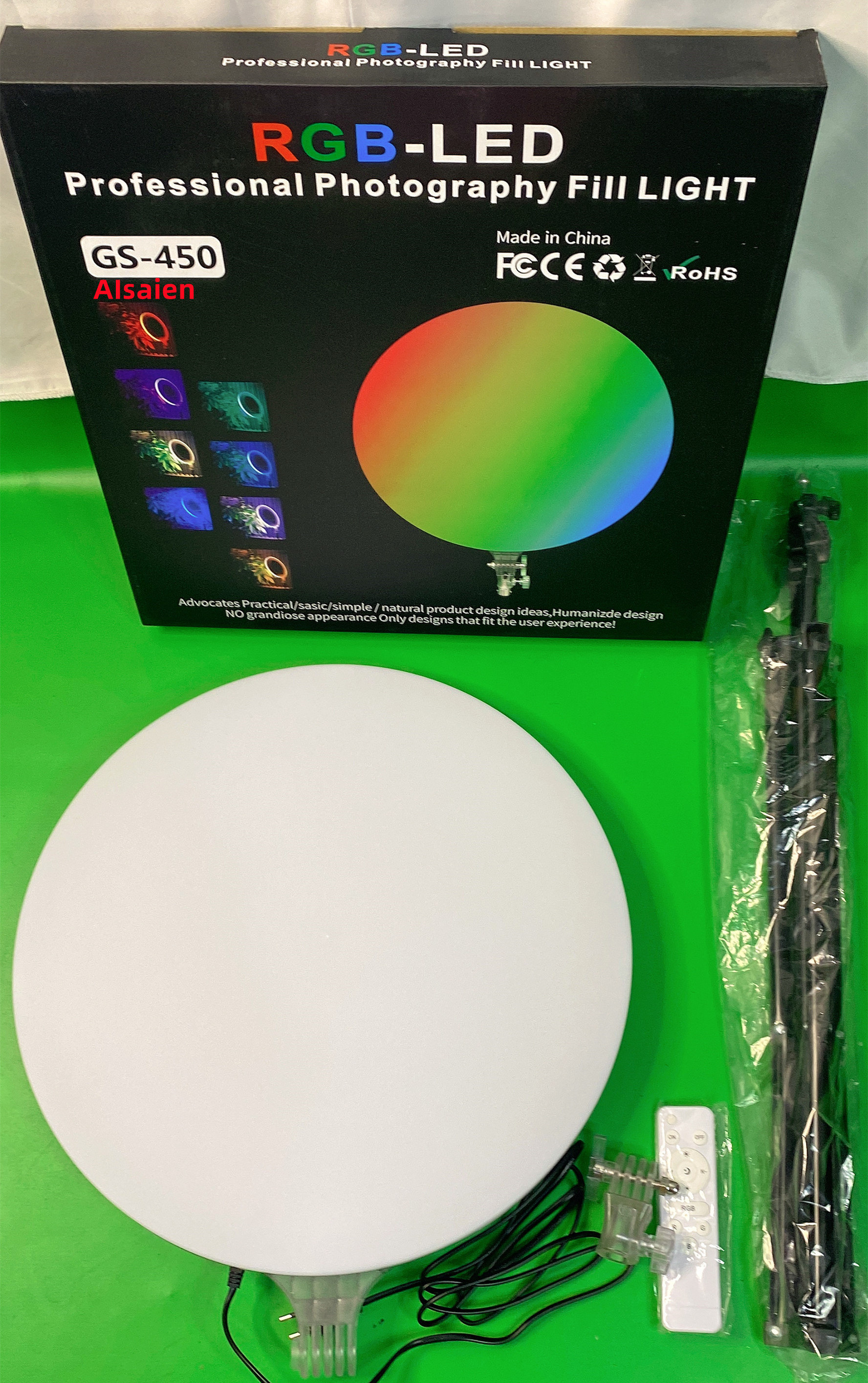 wholesale high quality 18inch rgb round flat-panel fill light led photo studio light panel for Youtube camera video light