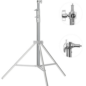 Stainless Steel Heavy Duty Photography Tripod Light Stand 2.8m Studio Lighting Tripod for Speedlight, Softbox, Umbrella