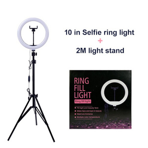 Hot sale Ring light 10 inch With 2.1m Tripod Live Replenishment Light Make up Photograpgic