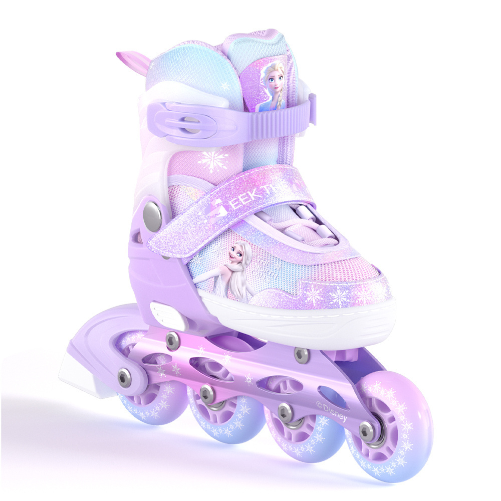 Disney Hot Selling New Skates Outdoor Freestyle Ice Skates Shoes Children Flashing Adjustable Patin Roller Skate Shoes