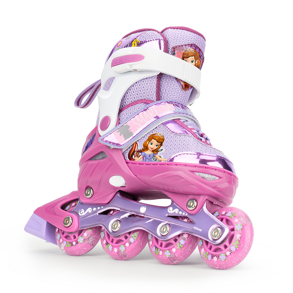 Disney Hot Selling Fashion Print Skating Shoes Flashing Skateboard Wheels Roller Skates for children