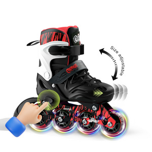 Disney Anime Flashing Roller Shoes Hot Selling Speed Aluminum Alloy High Quality Kids Adjustable Inline Roller Skate Shoes