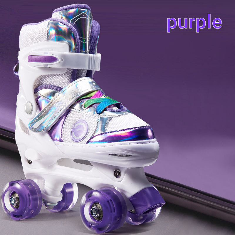 Aisamstar Best Hot Sale Kids Double Row 4 Wheels Roller Skates Wholesale Custom High Quality Children Roller Skating