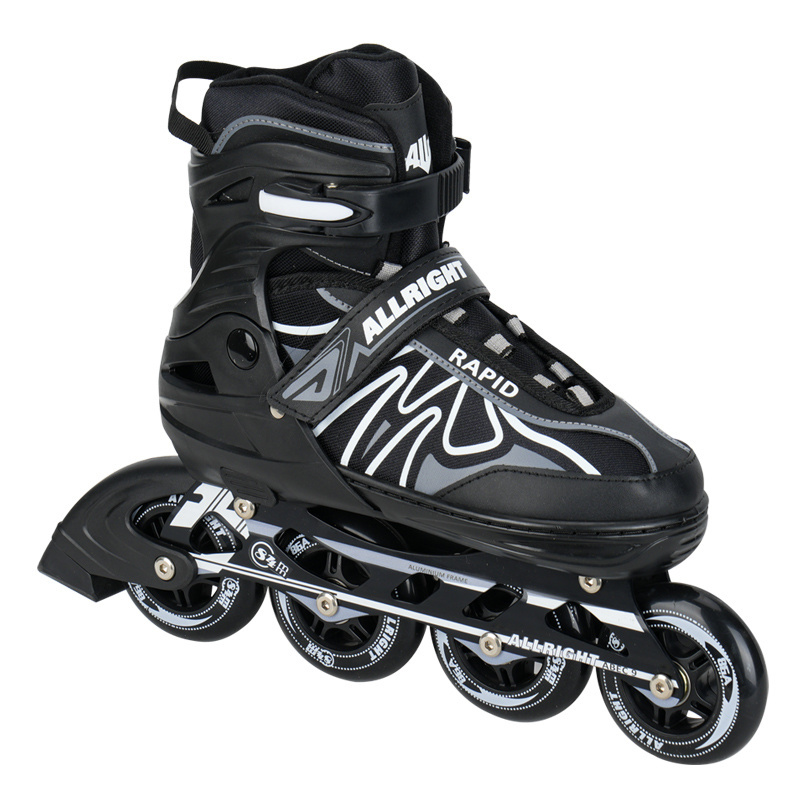 Aisamstar 3 In 1 Freestyle Inline Kick Roller Skates Pu Full Flash Wheel Double Row Flashing Roller Skates Speed Skating Shoes