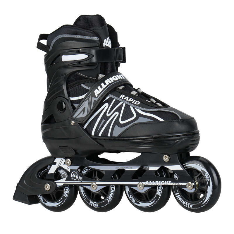 Aisamstar 3 In 1 Freestyle Inline Kick Roller Skates Pu Full Flash Wheel Double Row Flashing Roller Skates Speed Skating Shoes