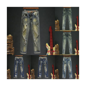 Custom Loose Fit Vintage Flared Jeans Men's Stacked Denim Men's Jeans High Quality Pants Blank Denim Loose Men's Jeans