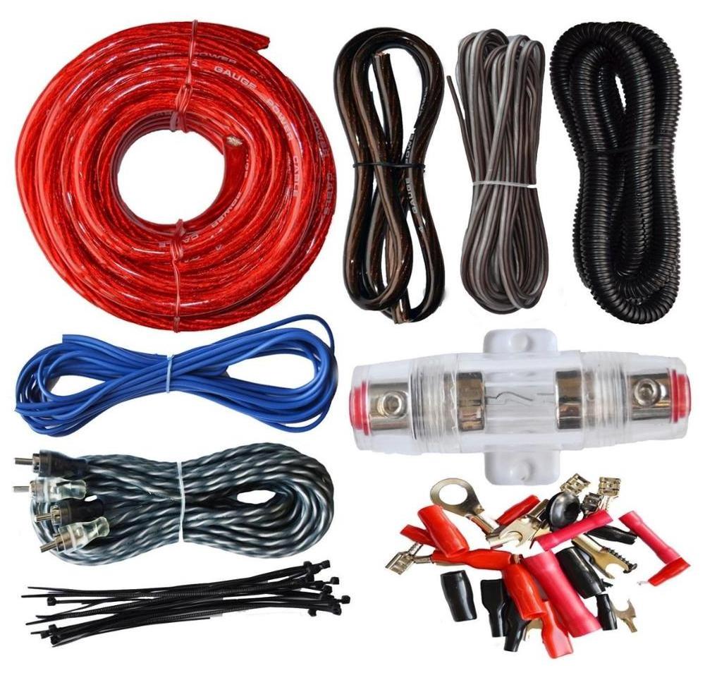 high quality Copper material car sound  8 gauge amplifier wiring kit