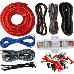 high quality Copper material car sound  8 gauge amplifier wiring kit