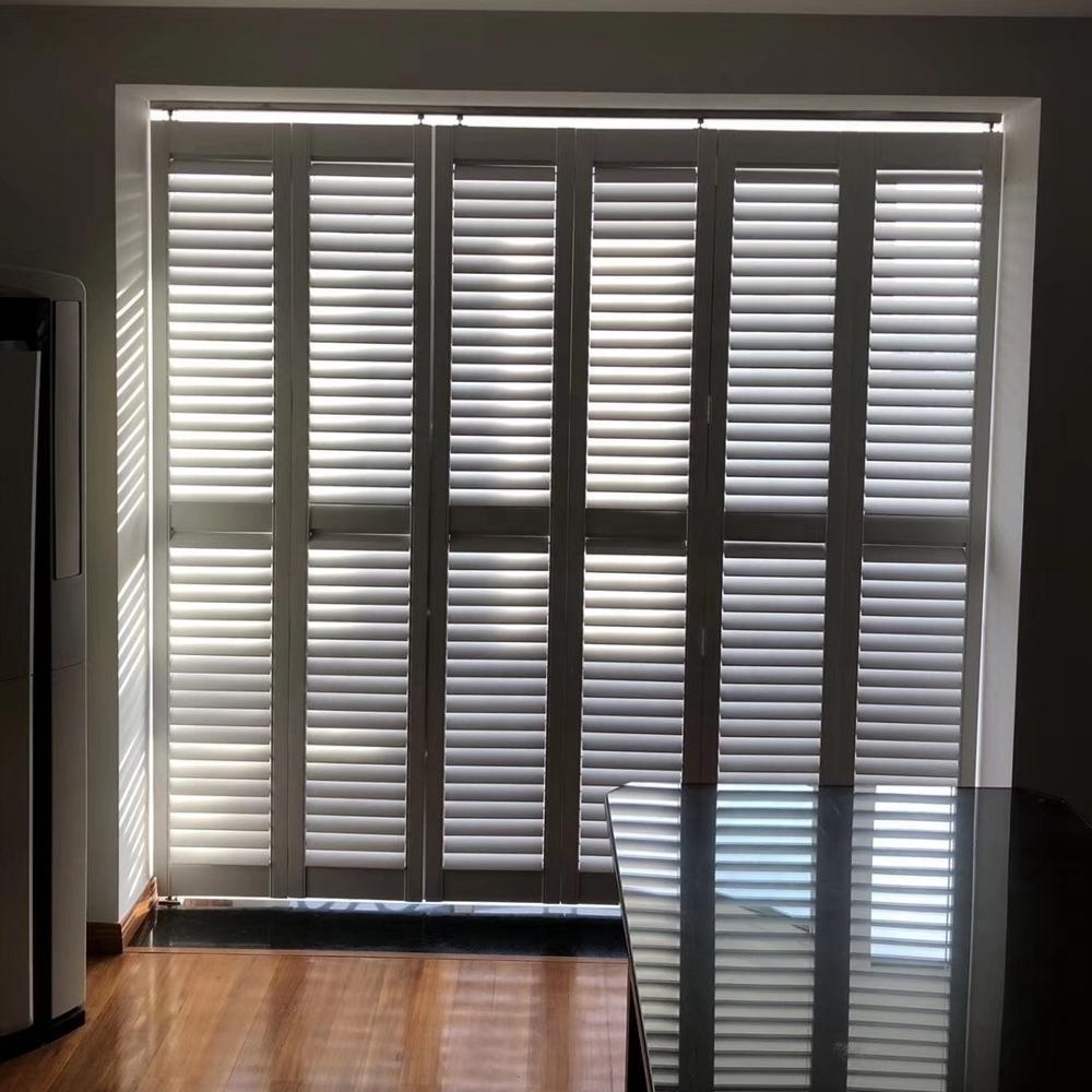 European Design window Plantation Shutter Interior Adjustable louver wood Plantation Shutter