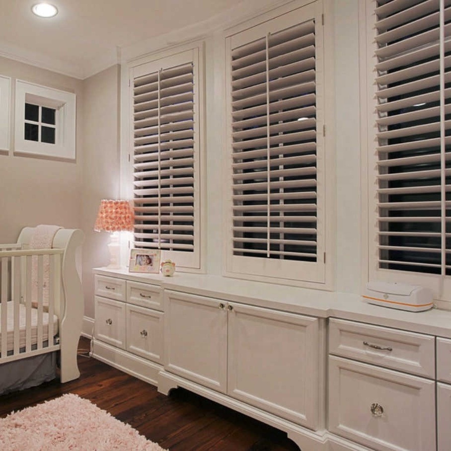 Newest reasonable price basswood window full height plantation norman wood shutters