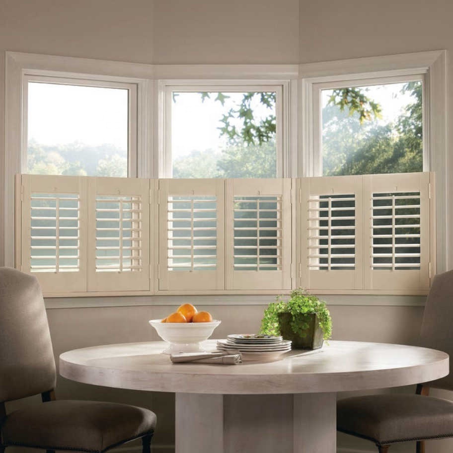 Newest reasonable price basswood window full height plantation norman wood shutters