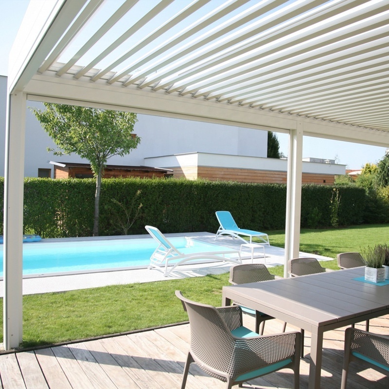 Fully  outdoor automatic terrace roof retractable sliding and folding waterproof aluminum pergola