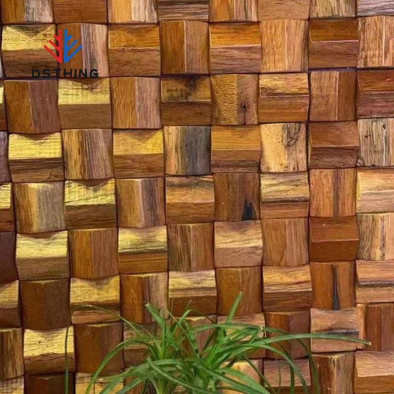 AISEN DSTHING Solid Wood 3d Wall Panel Import And Export Quality Feature Decorative Solid Wood Wall Panel Decor