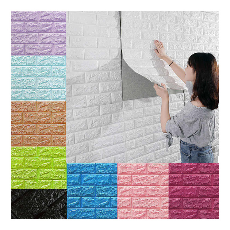 AISEN DSTHING  Interior Wall Stickers Rich Color 3d Pe Foam Wallpaper Autoadhesivo Papel Tapiz