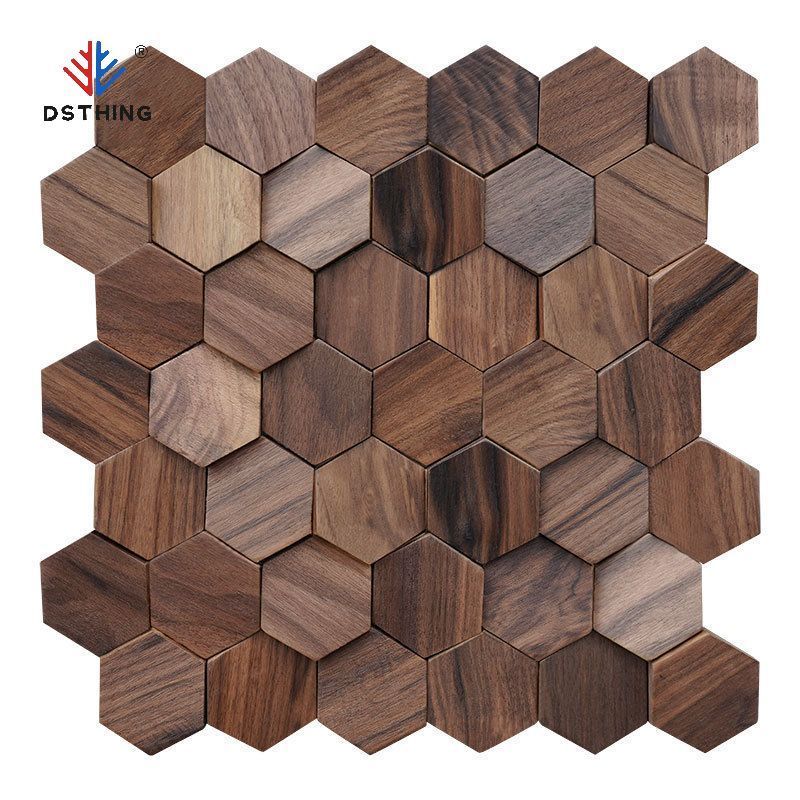 AISEN DSTHING Natural Real Solid Wood Timber Planks Modern Decorative 3d Wood Art Wall Panels