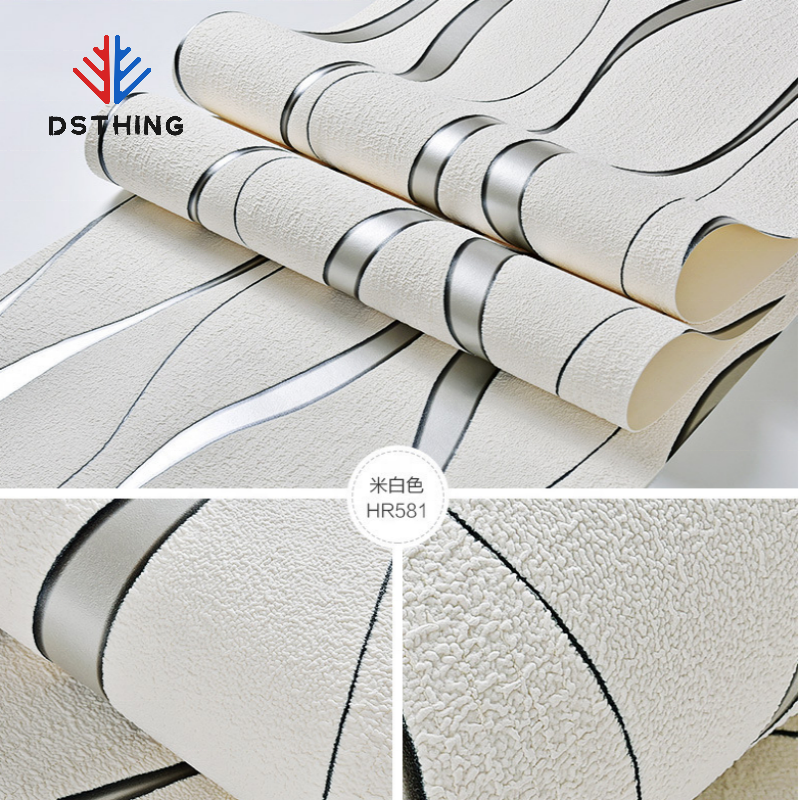 AISEN DSTHING Home Decorative Modern Luxury Nonwoven 3d Fabric Bedroom Wall Paper Vinyl Waterproof Wallpaper