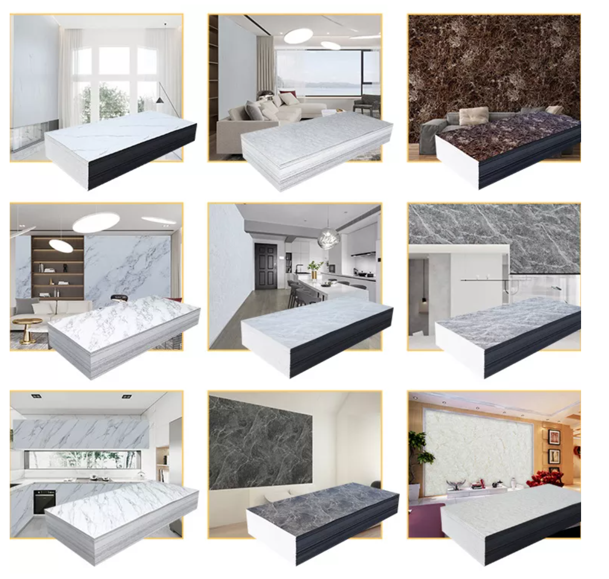 DSTHING 4x8 Uv Marble Sheet Pvc Marble Sheet Uv Board For Decoration ...