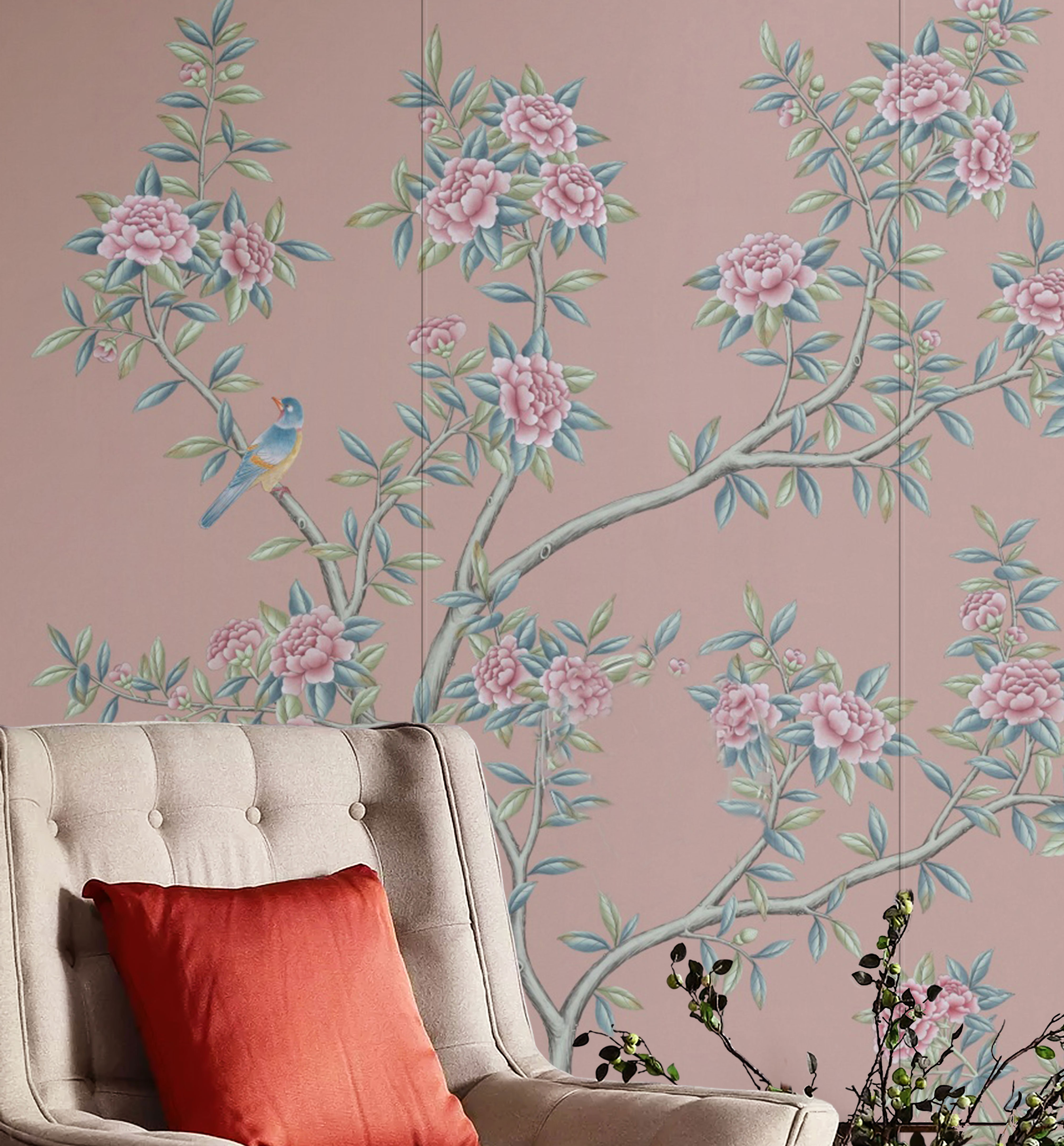 New Handmade Embroidered Wallpaper Luxury Effect Design Wallpaper Home Wallpaper