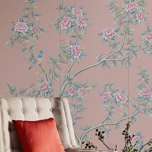 New Handmade Embroidered Wallpaper Luxury Effect Design Wallpaper Home Wallpaper