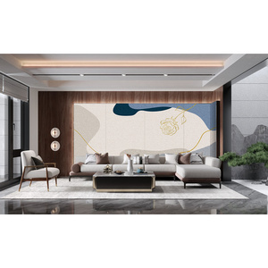 Interior decoration wall panel mural Modern bedroom living room background wall paper mural