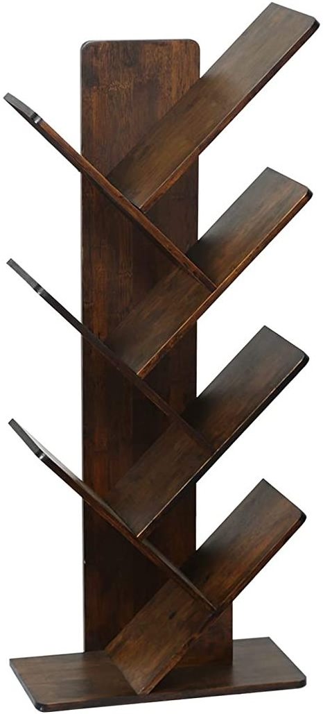 Wholesale Wood Portable Tree Book Shelf  Bookcase Shelf Storage Holders Racks for Kids