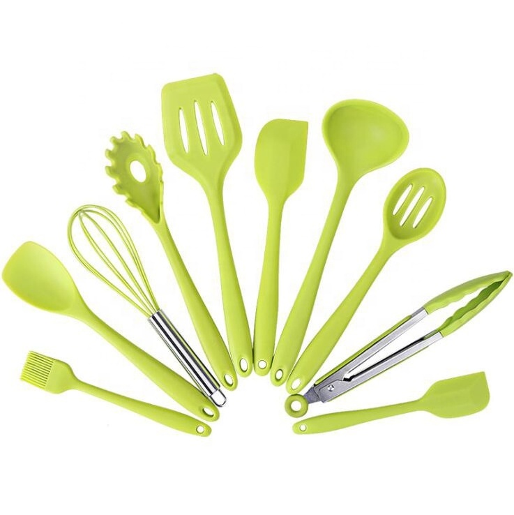 LFGB Juego de utensilios de cocina de silicona de 10 piezas Kitchen Cooking Utensils Set Utensils Manufacturers