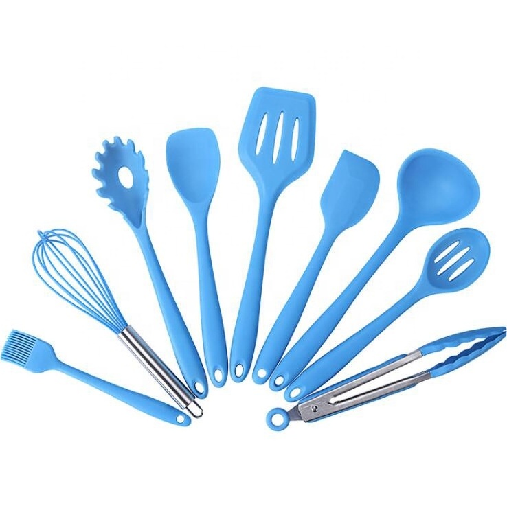 LFGB Juego de utensilios de cocina de silicona de 10 piezas Kitchen Cooking Utensils Set Utensils Manufacturers