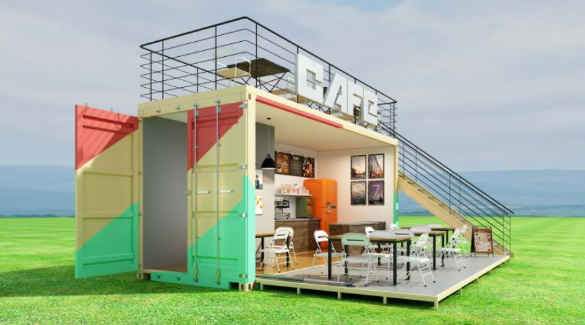 Extendable Custom Container House Coffee Shop Container Bar 20ft Prefabricated Container Coffee Shop An Bar