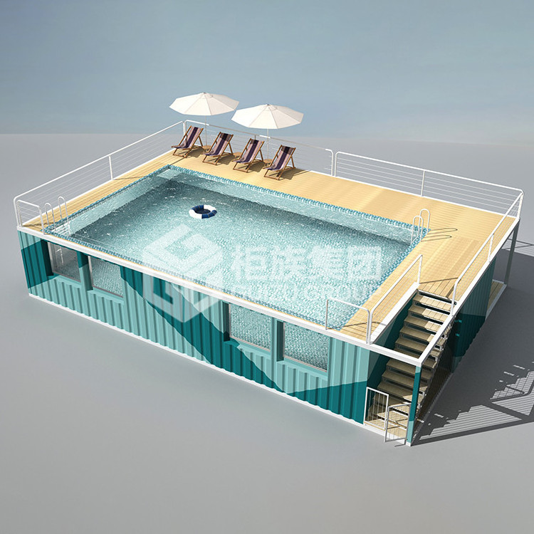 China custom 40ft storage container swimming pool 20ft container pool swimming waterproof container for swimming